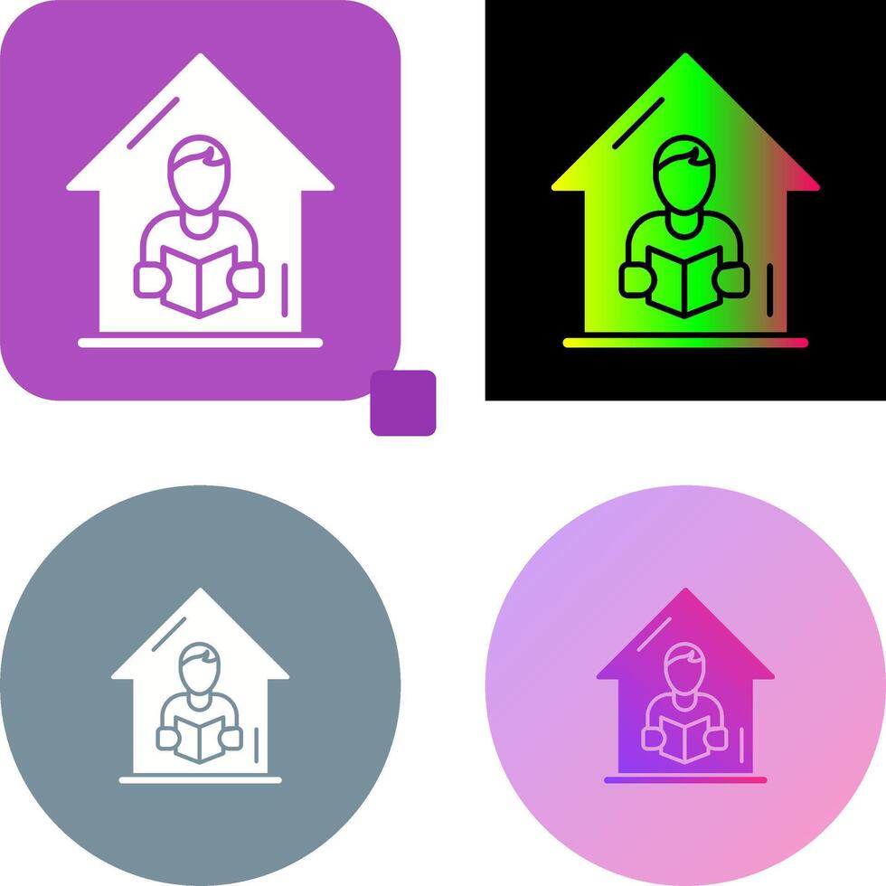 Home Learning Icon Design vector