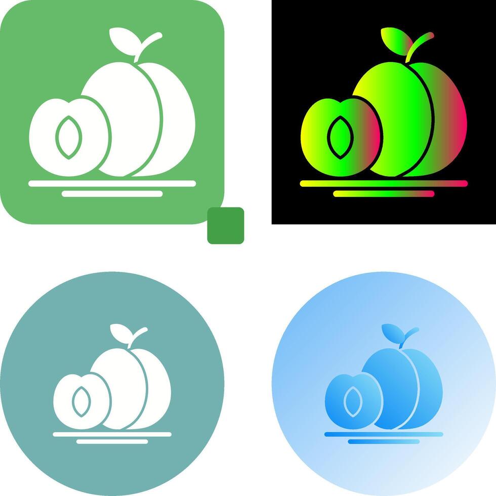 Apricot Icon Design vector