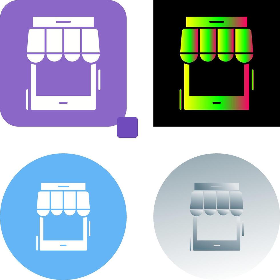 Online Shop Icon Design vector