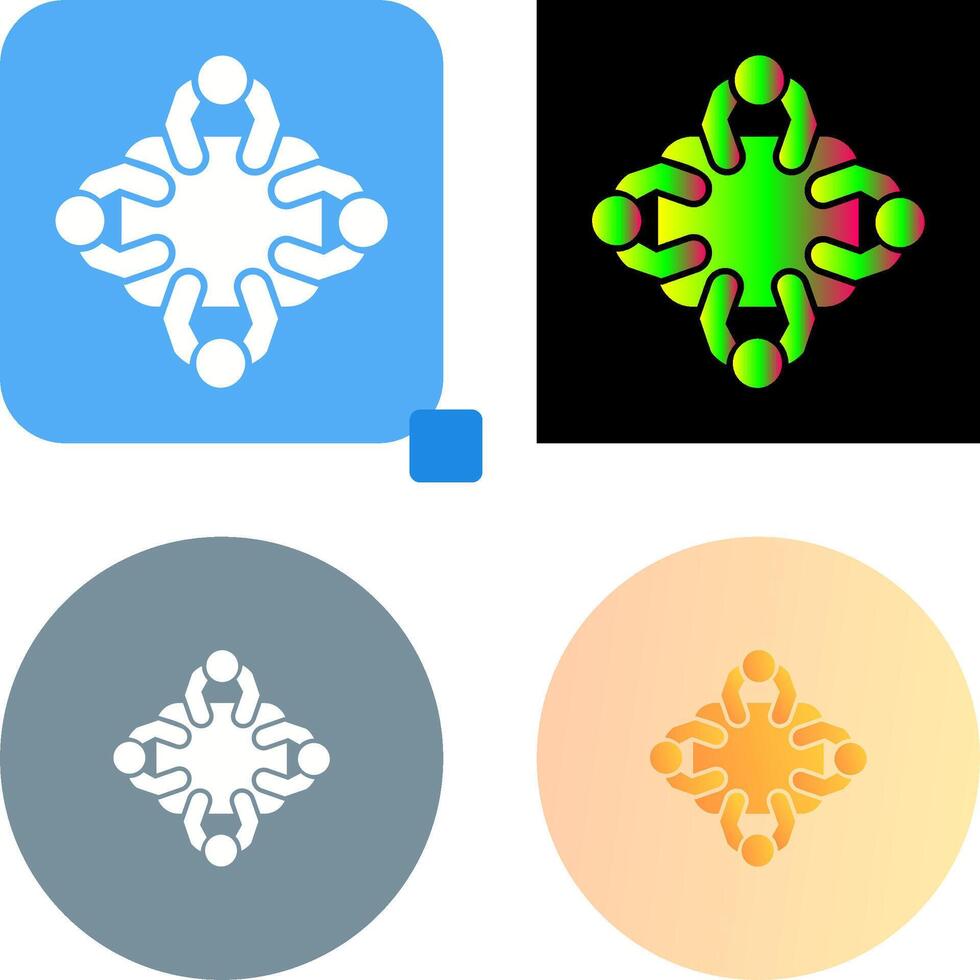 Staff Meeting Icon Design vector