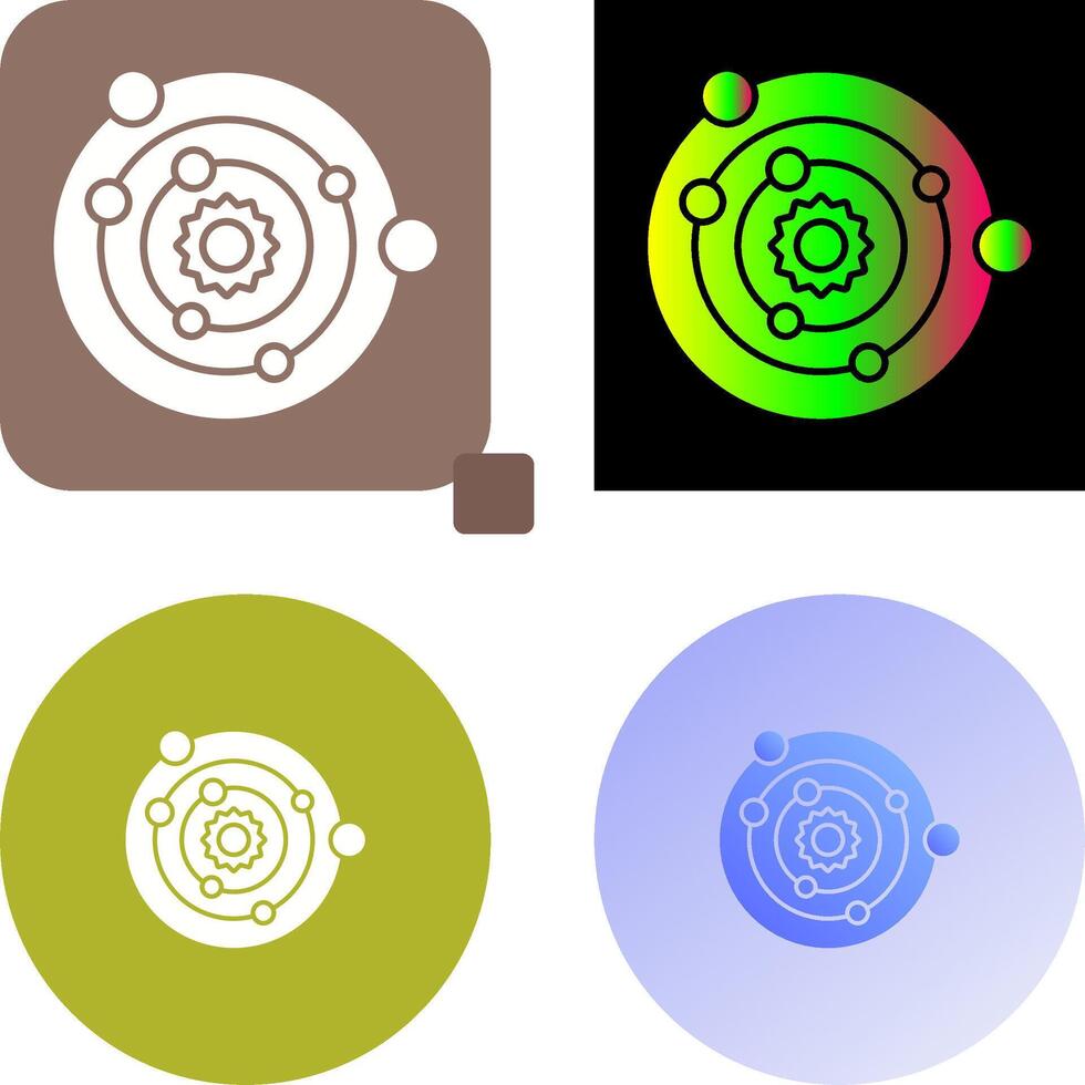 Solar System Icon Design vector