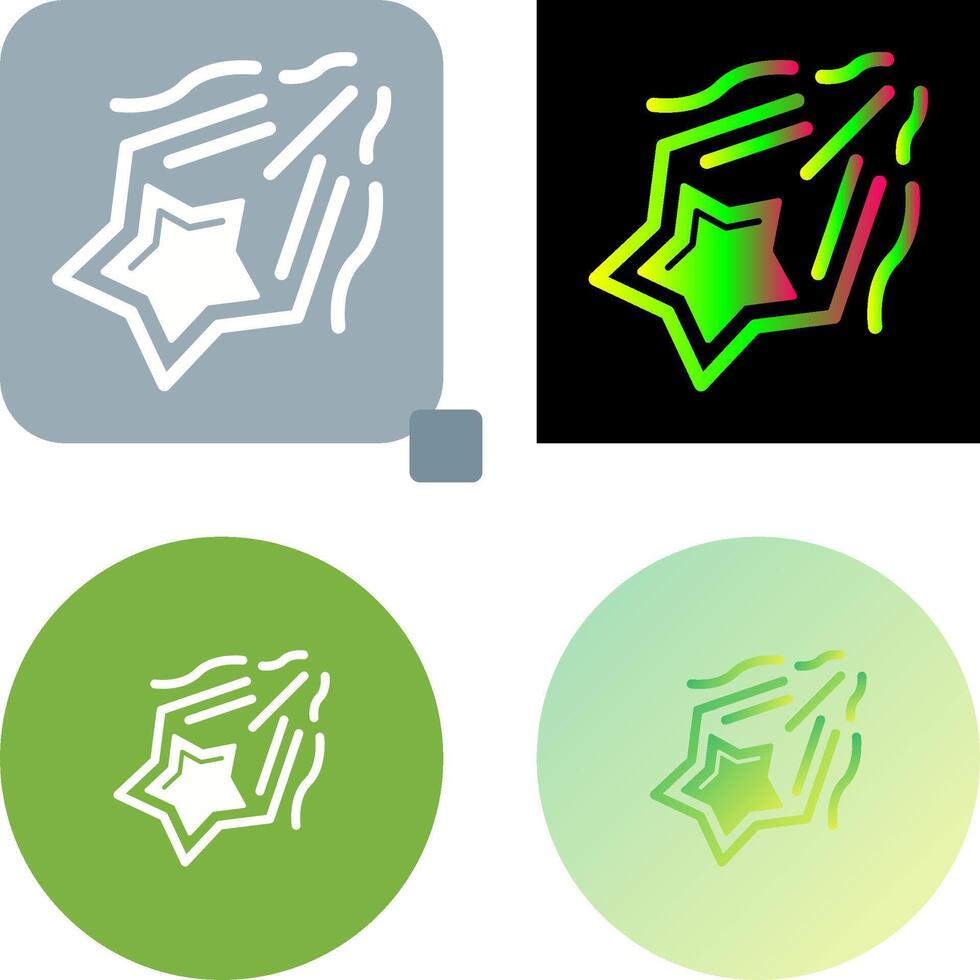 Shooting Star Icon Design vector