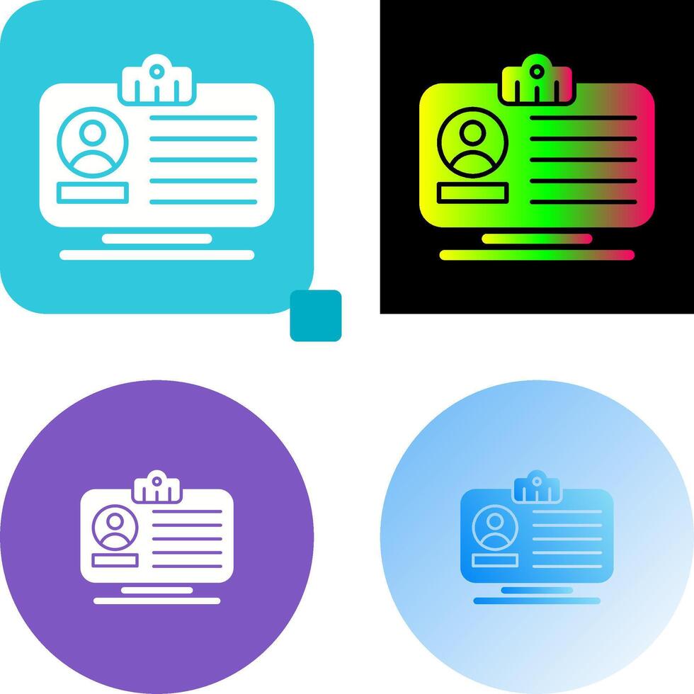Id Card Icon Design vector