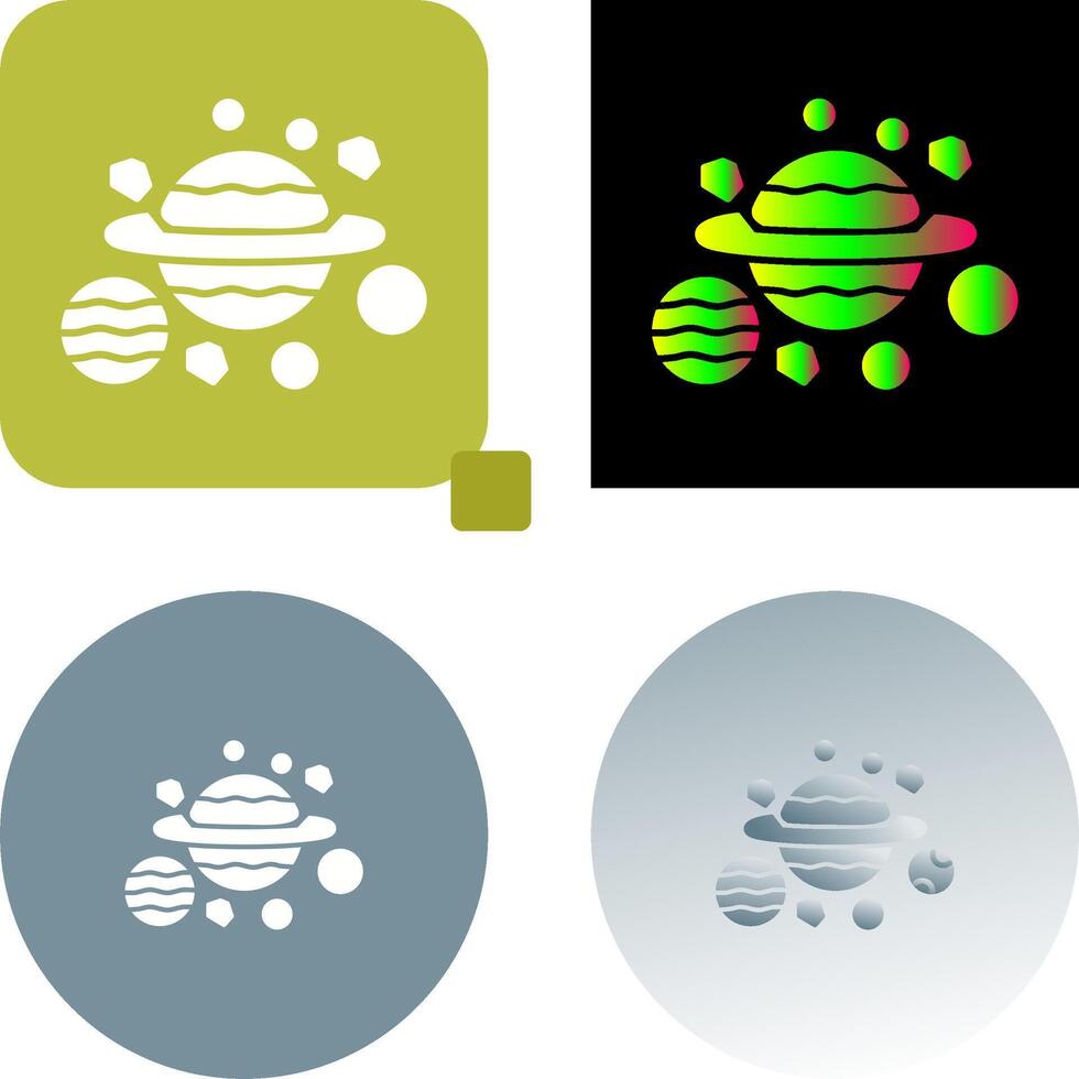 Planets Icon Design vector