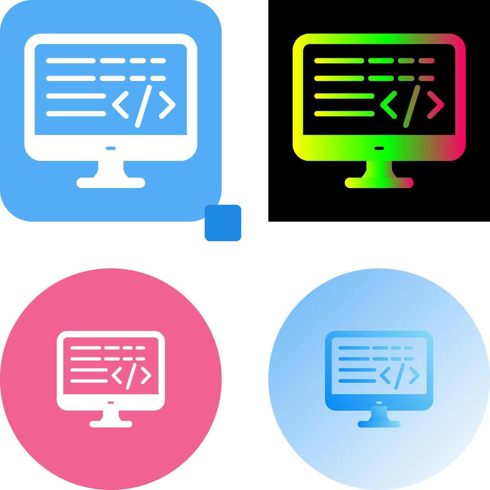 Coding Icon Design vector