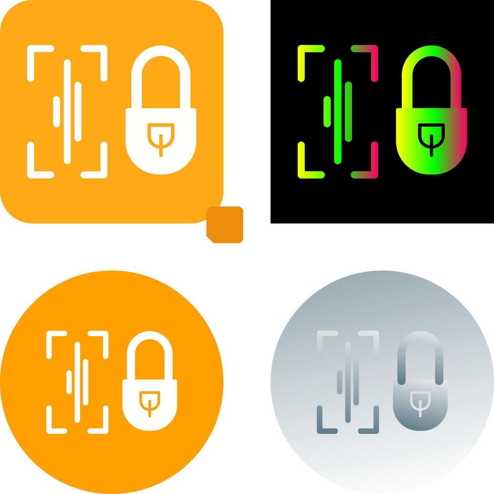 Voice Lock Icon Design vector