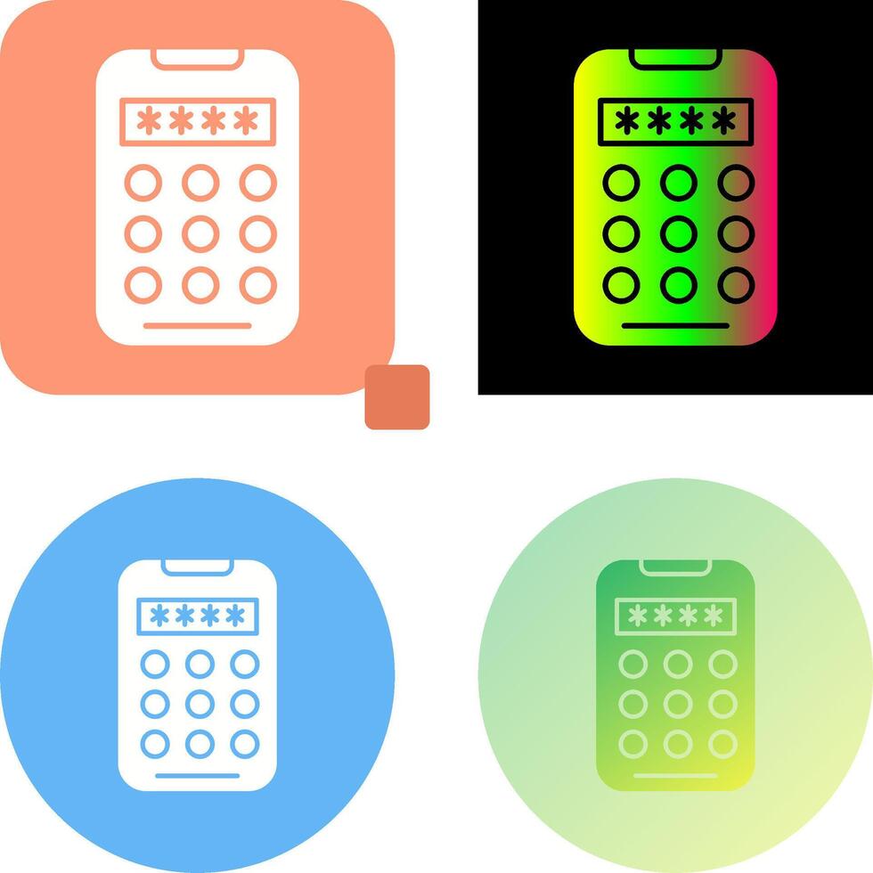 Pin Code Icon Design vector