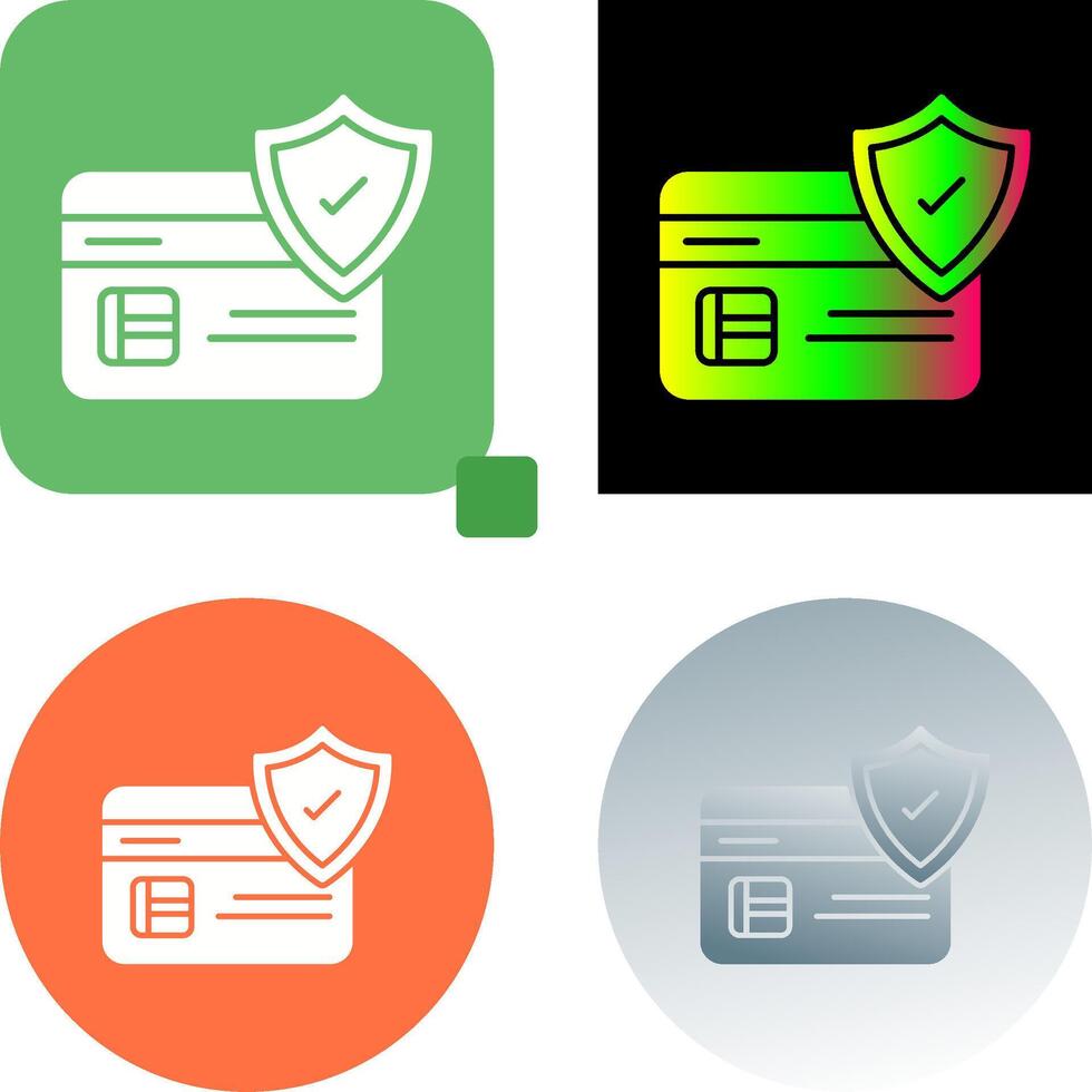 Card Protection Icon Design vector