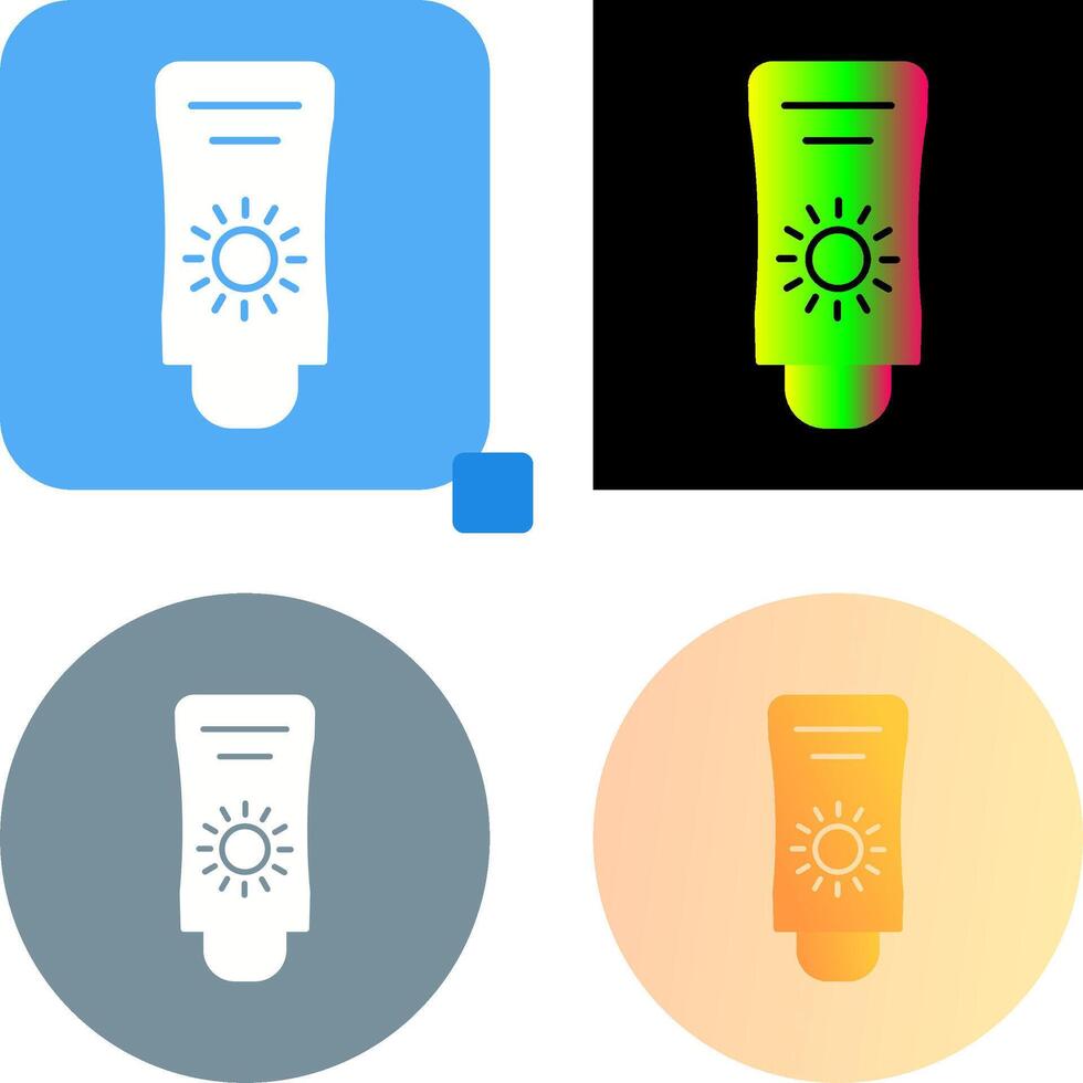 Sun Cream Icon Design vector