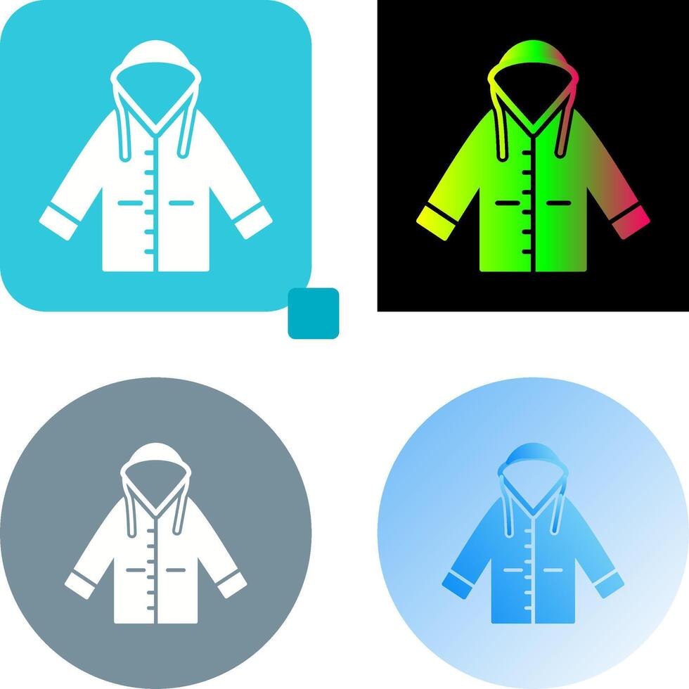 Raincoat Icon Design vector