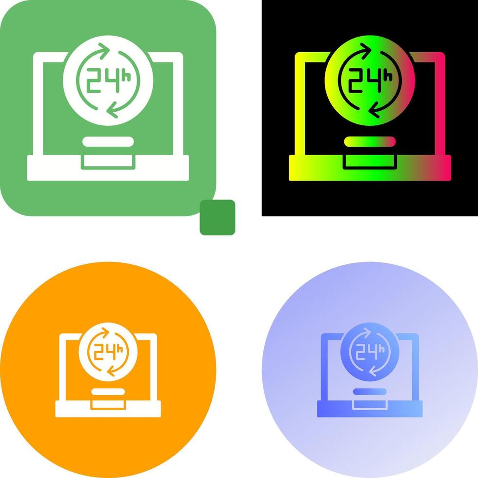 24 Hours Icon Design vector