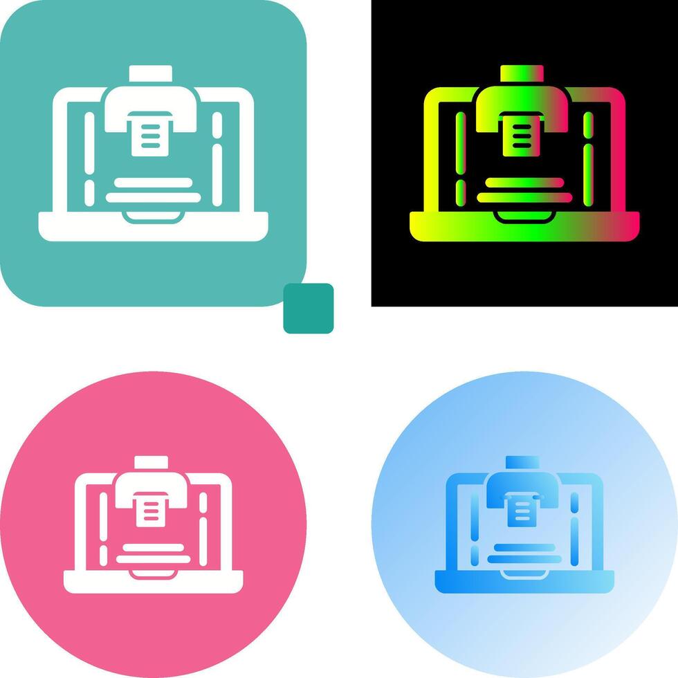 Print Icon Design vector