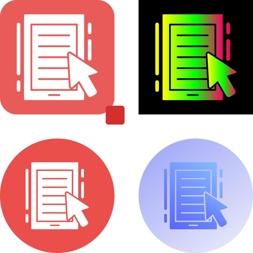 Ebook Icon Design vector