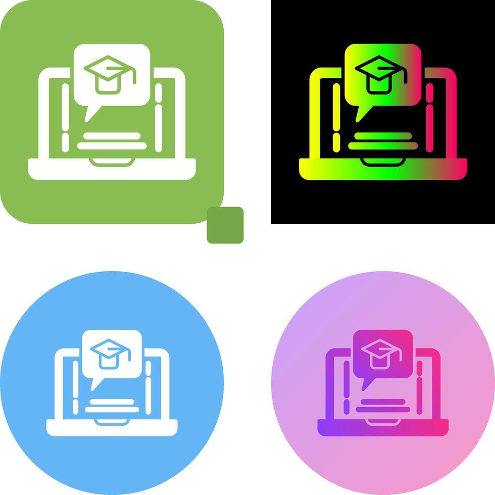 E Learning Icon Design vector
