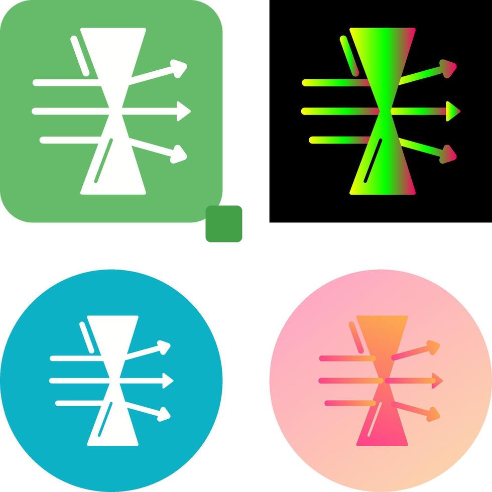 Dispersion Icon Design vector