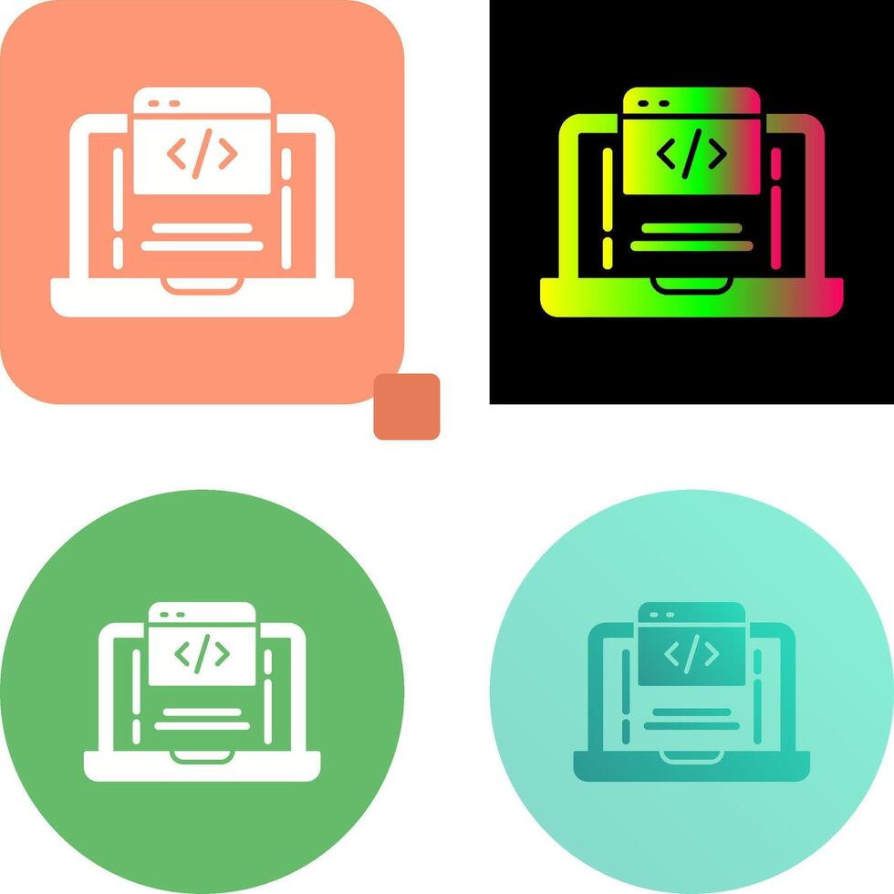 Coding Icon Design vector