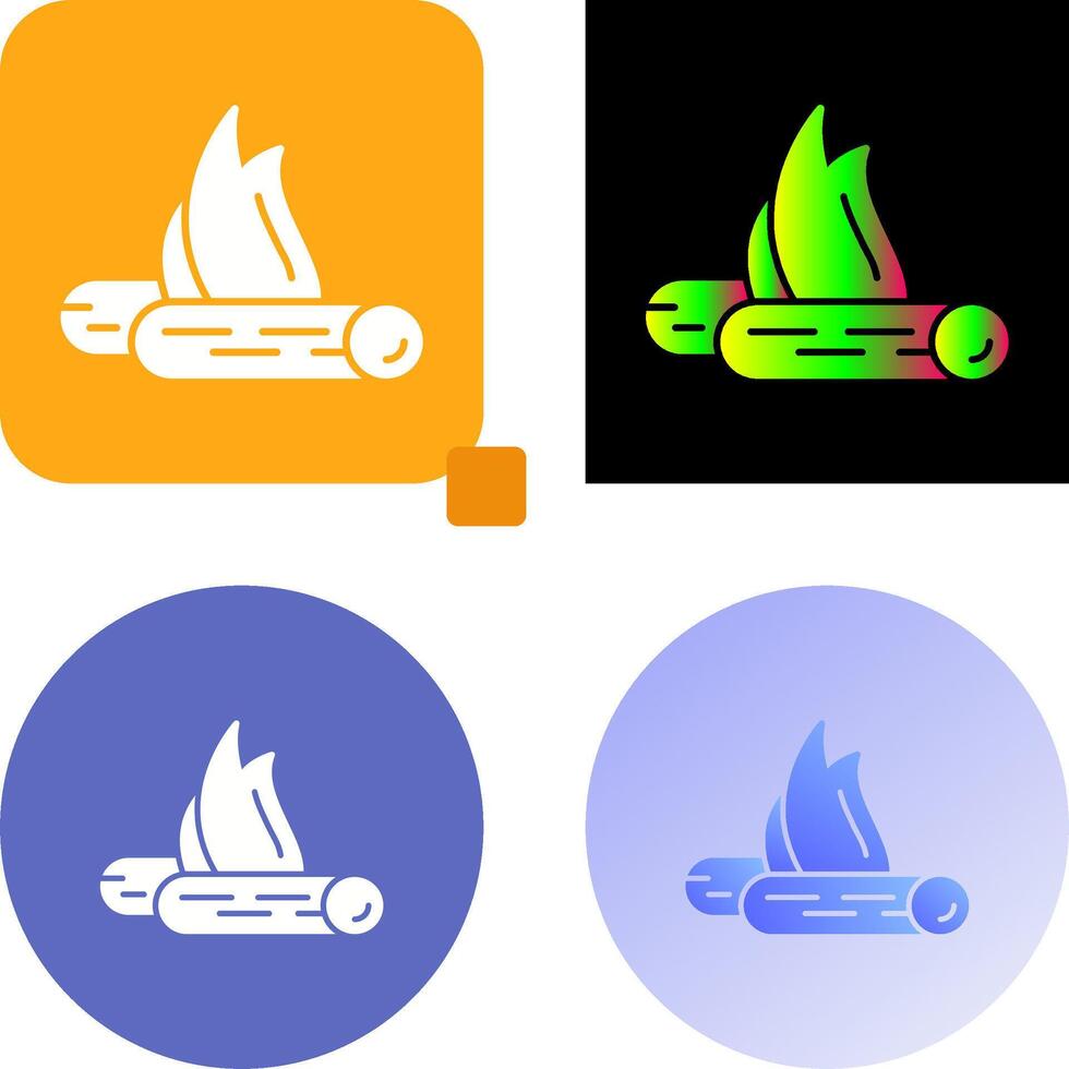 Bon Fire Icon Design vector