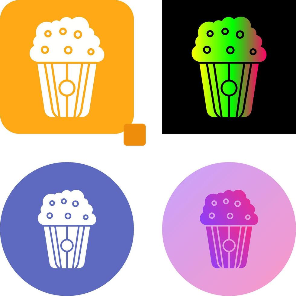 Pop corn Icon Design vector