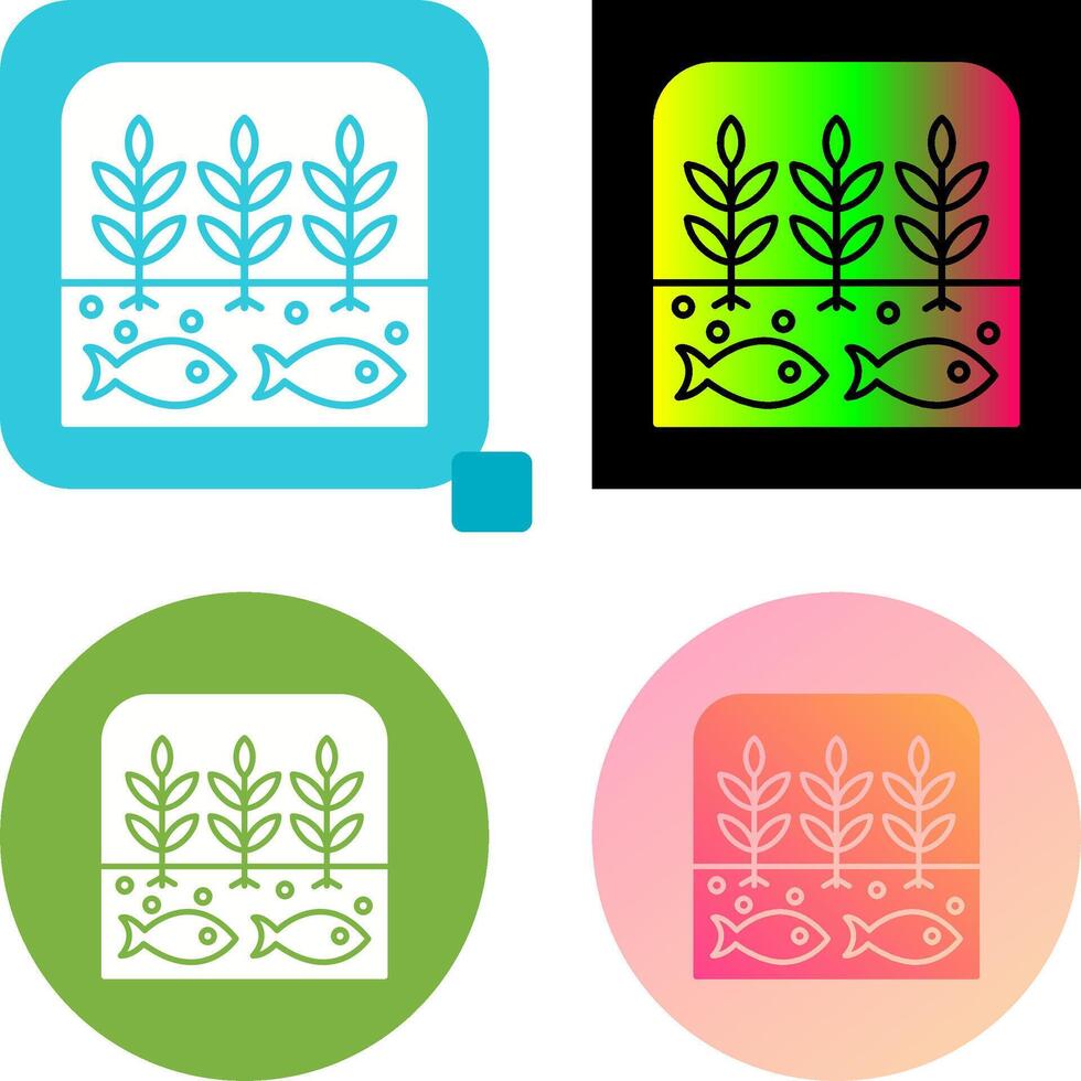 Hydroponic Icon Design vector