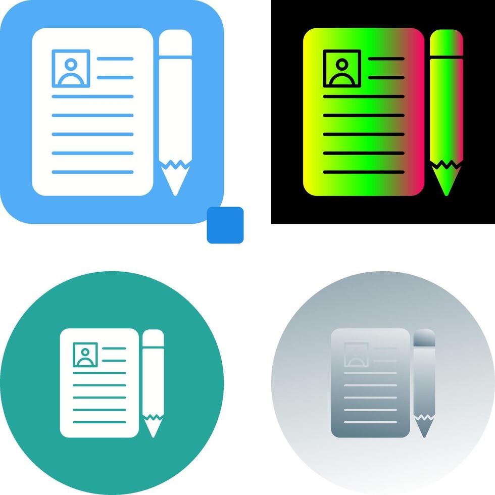 CV Icon Design vector