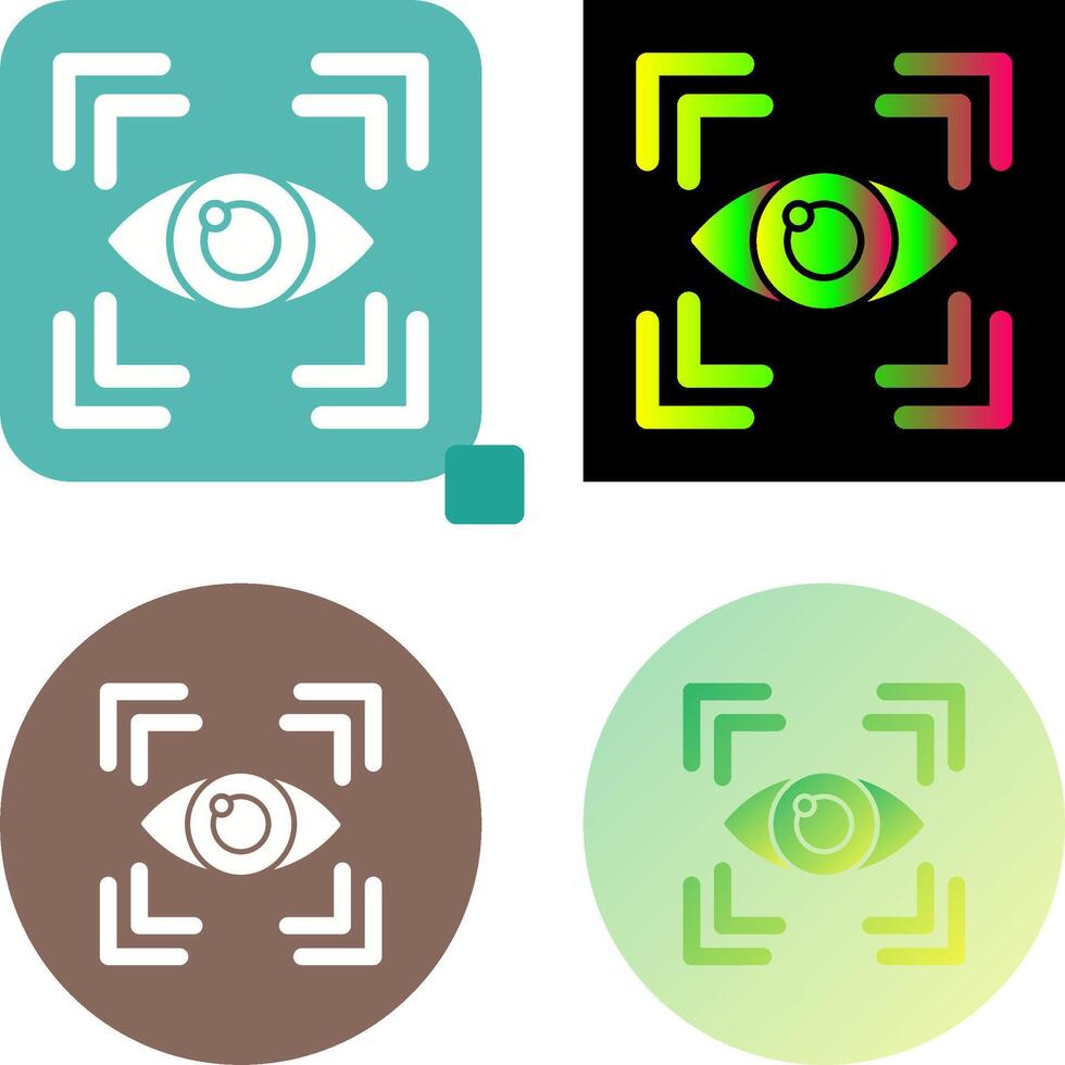 Eye Scan Icon Design vector