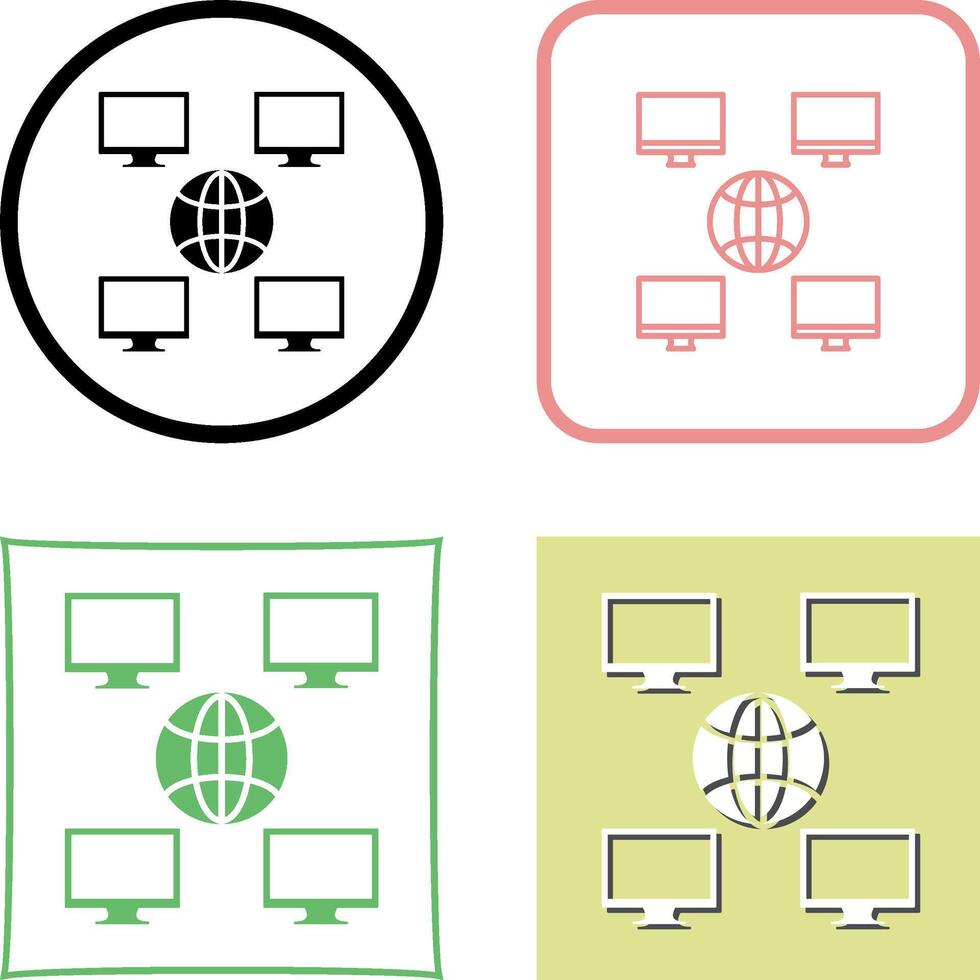 Unique Company Network Icon Design vector