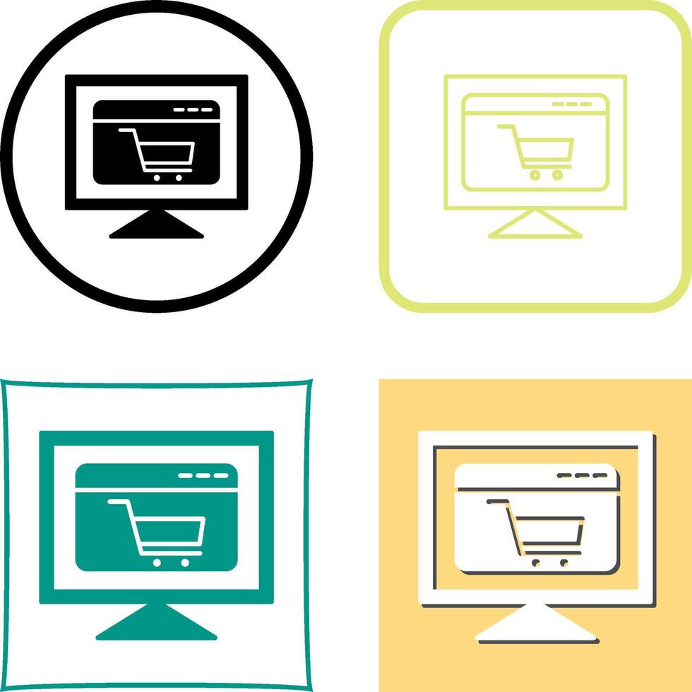 Ecommerce Website Icon Design vector