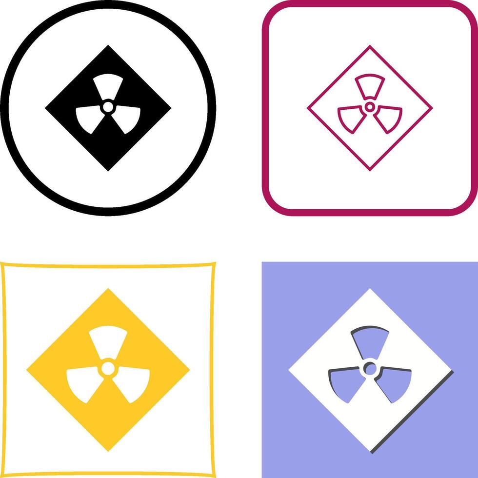 Radiation Icon Design vector
