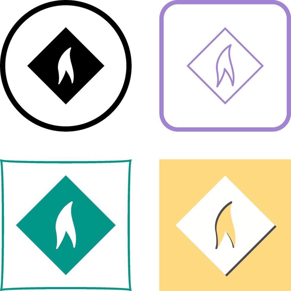Flammable Material Icon Design vector