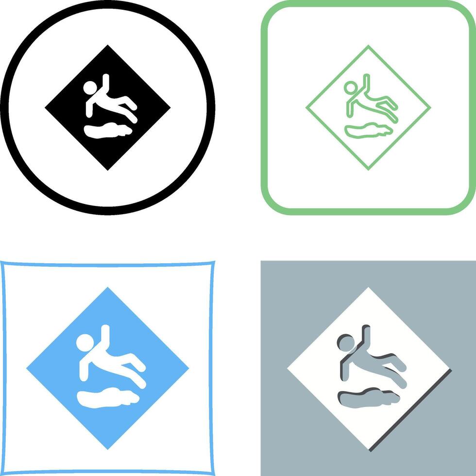 Danger of Slipping Icon Design vector