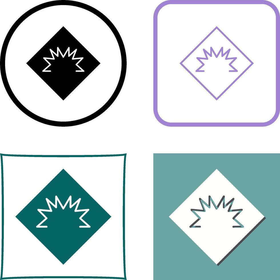 Danger of Welding Flash Icon Design vector