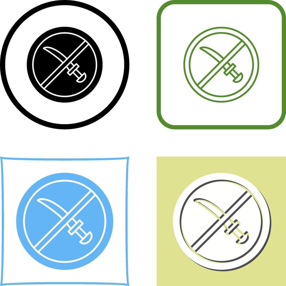 No Weapons Icon Design vector