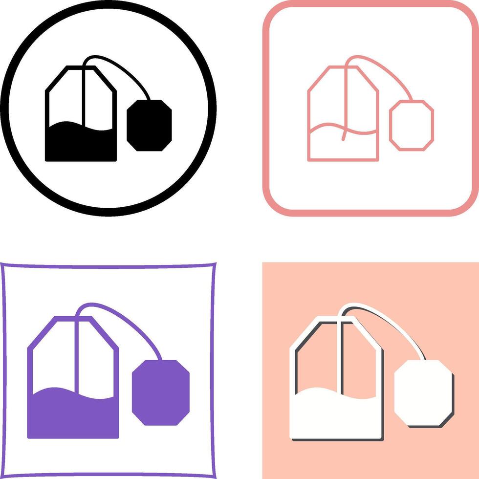 Tea Bag Icon Design vector