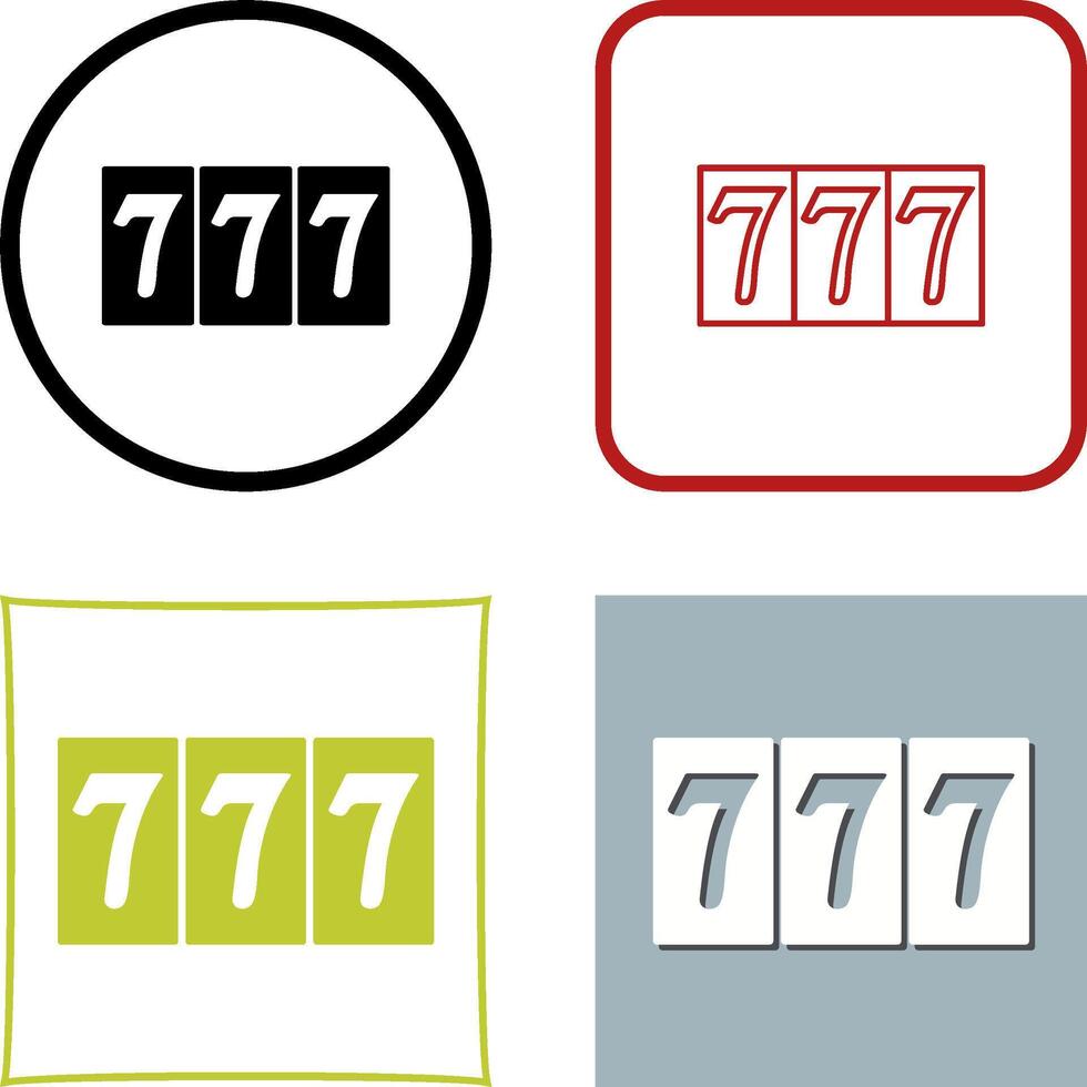 Triple Sevens Icon Design vector