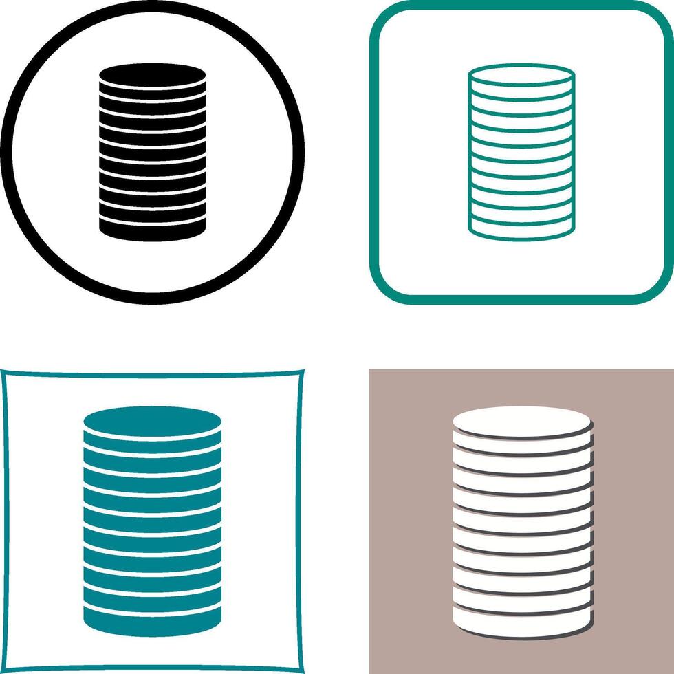 Stack of Coins Icon Design vector