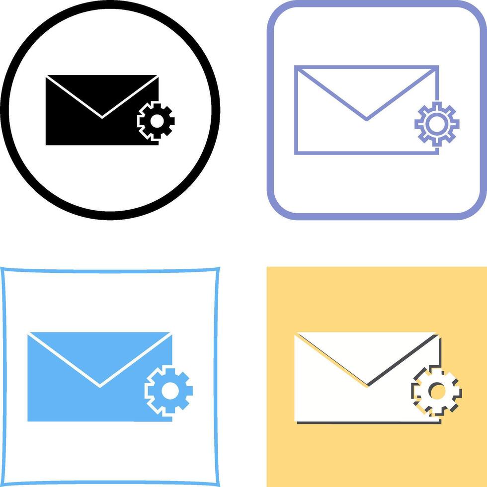 Unique Message Settings Icon Design vector