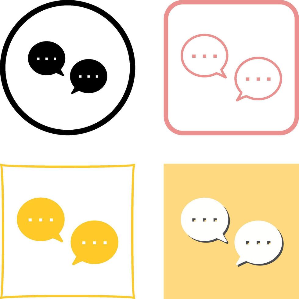 Unique Conversation Bubbles Icon Design vector