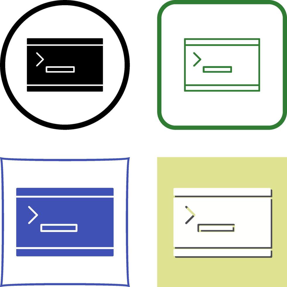Unique Console Icon Design vector