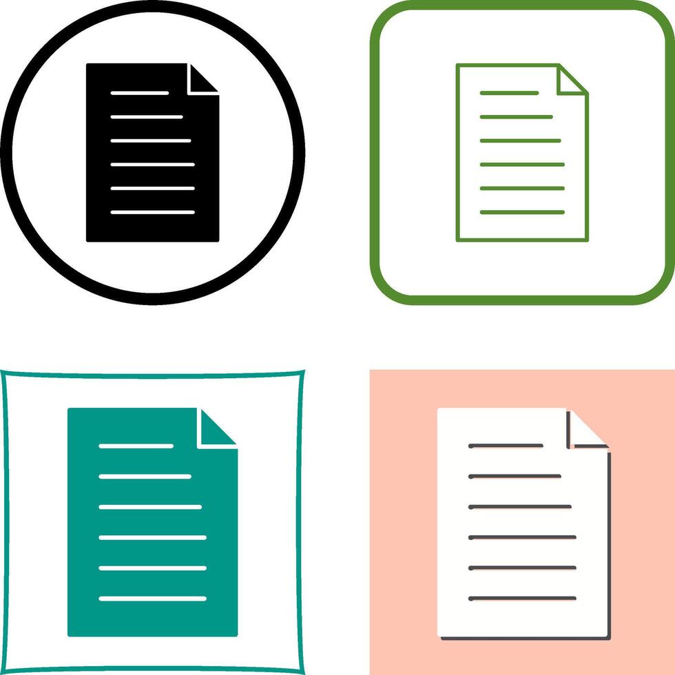 Unique Document Icon Design vector