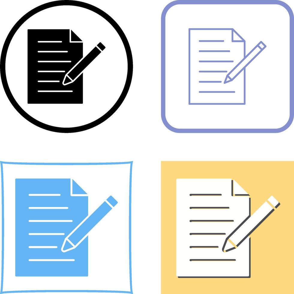Unique Edit Document Icon Design vector