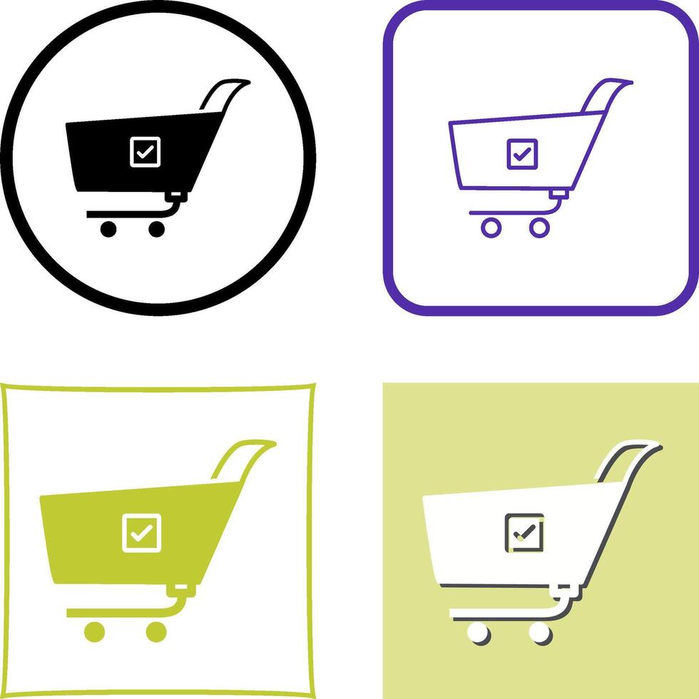 Unique Confirm Order Icon Design vector