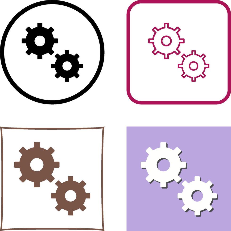Unique Configurations Icon Design vector
