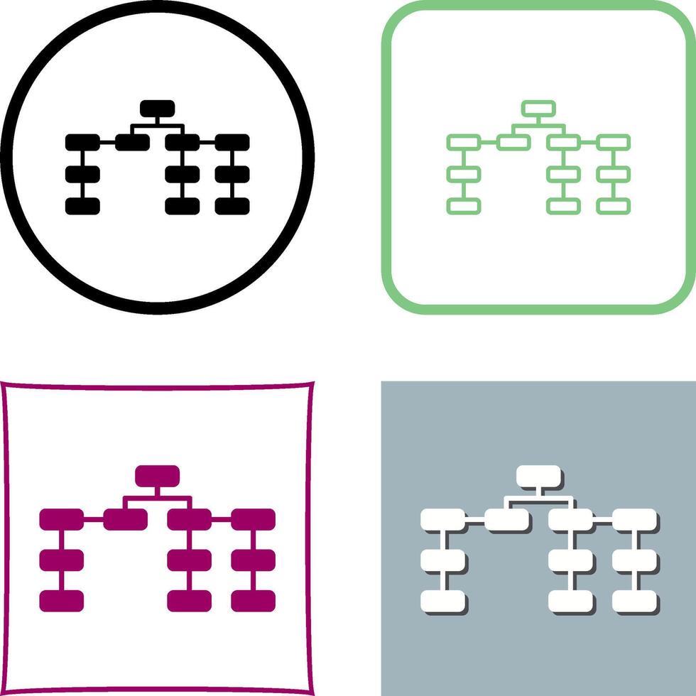 Unique Seo Structure Icon Design vector