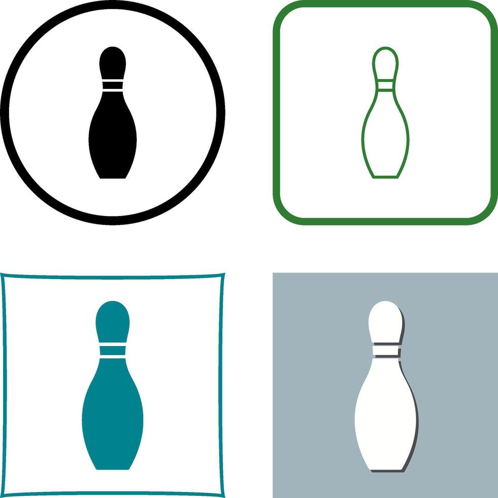 Unique Bowling Pin Icon Design vector