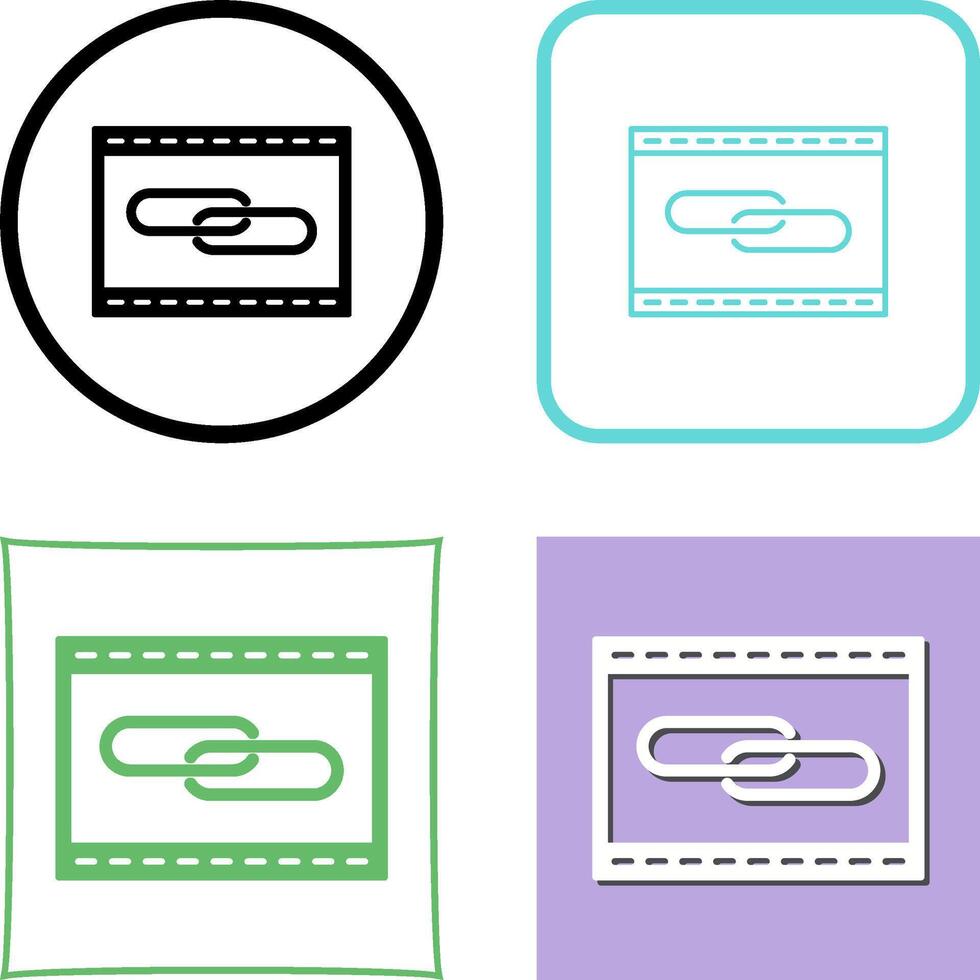 Unique Link Optimization Icon Design vector
