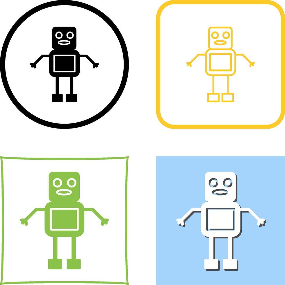 Unique Robot Icon Design vector
