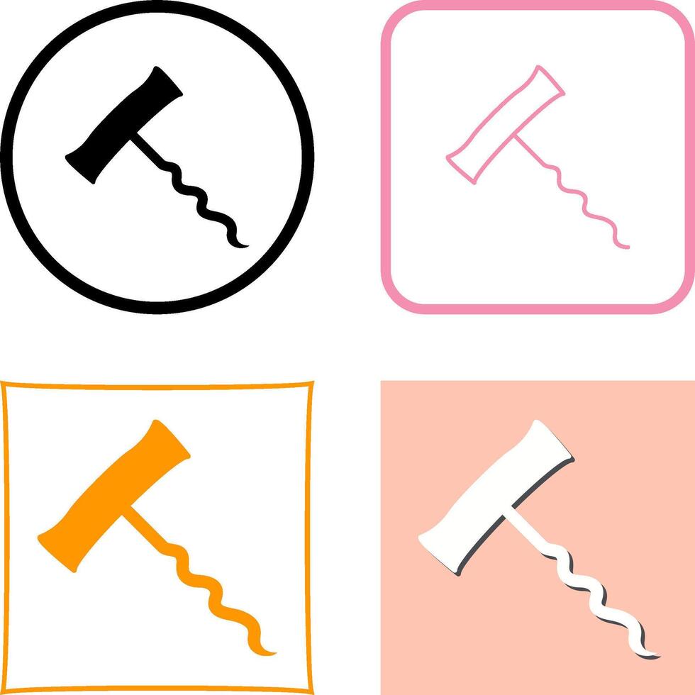 Unique Corkscrew Icon Design vector