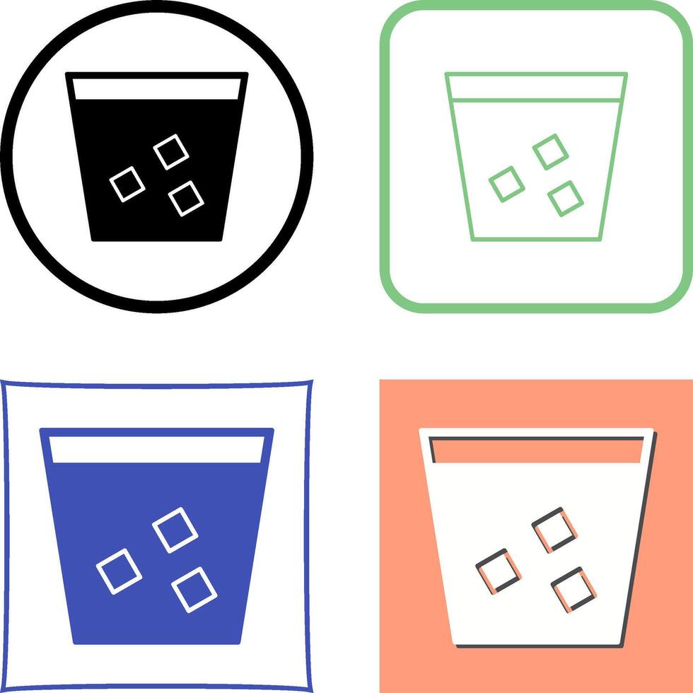 Unique Double Shot Icon Design vector