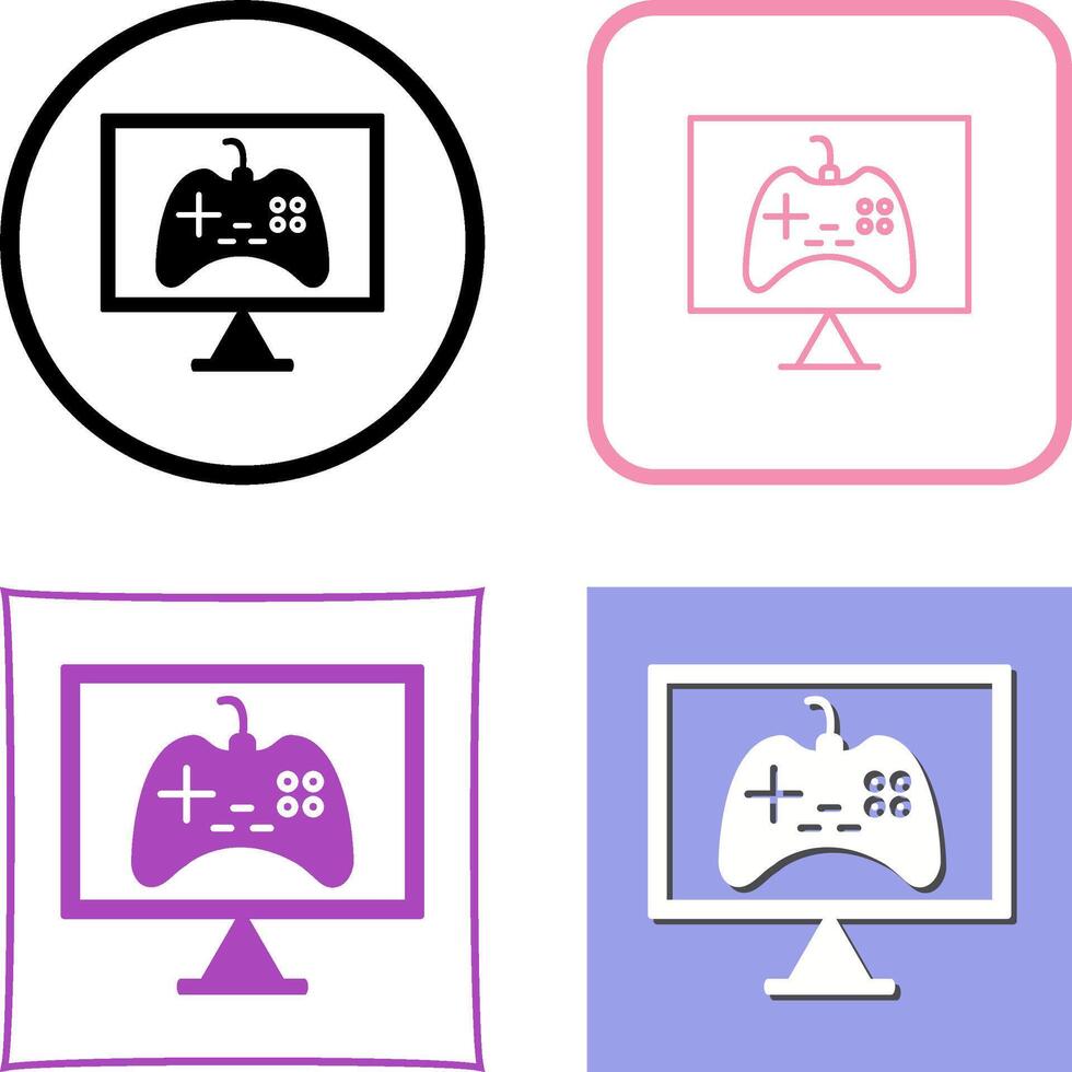 Unique Online Games Icon Design vector