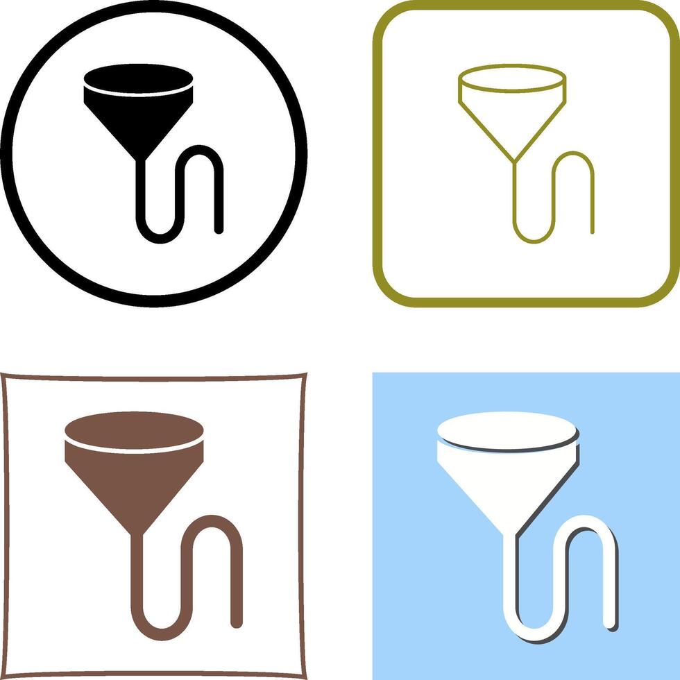 Unique Beer Bong Icon Design vector